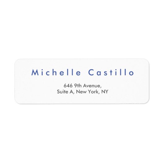 Modernes Elegantes Blau Minimalistisch Schlicht (Vorne)