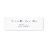 Modernes Elegantes Blau Minimalistisch Schlicht (Vorne)