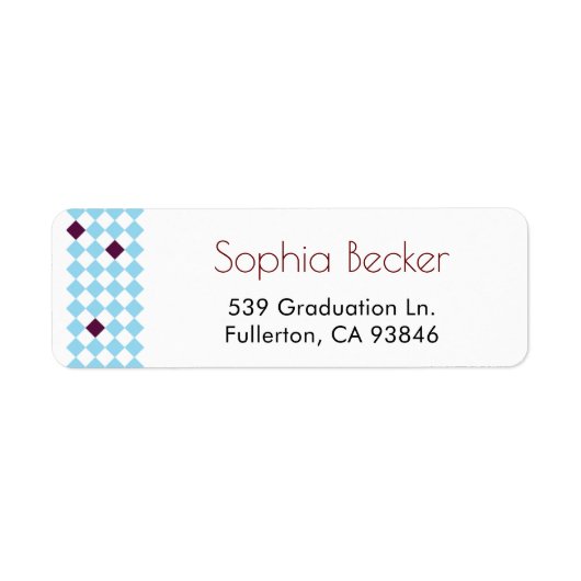 Modernes elegantes Blauer Graduiertenmuster (Vorne)