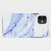 Modernes elegantes, blaues Granitmuster aus weißem Case-Mate iPhone Hülle (Rückseite (Horizontal))