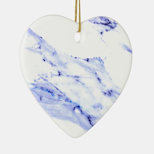 Modernes elegantes, blaues Granitmuster aus weißem Keramik Ornament (Rechts)