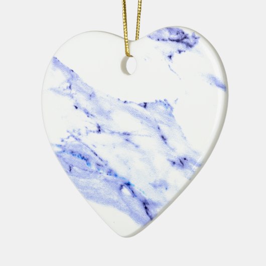 Modernes elegantes, blaues Granitmuster aus weißem Keramik Ornament (Links)