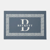 Modernes, elegantes, blaues, griechisches Schlüsse Fußmatte (Vorderseite)