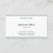 Modernes Elegantes Blaues Grün Personalisiert Mini Visitenkarte (Rückseite)