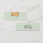 Modernes elegantes blaues mini visitenkarte (Vorne/Hinten)