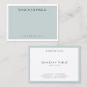 Modernes, elegantes, blaugrünes Minimalistisches T Visitenkarte (Vorne/Hinten)