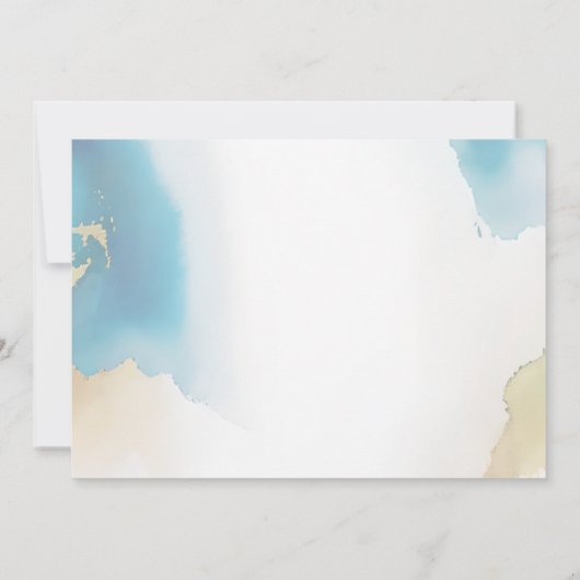 Modernes elegantes Blue Baptisc-Foto Einladung (Rückseite)