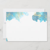 Modernes elegantes Blue Baptisc-Foto Einladung (Rückseite)