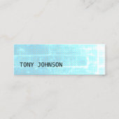 Modernes elegantes Blue Texture Consultant Network Mini Visitenkarte (Vorderseite)