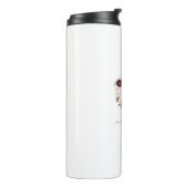 Modernes, elegantes, Blume-Circle, Monogramm - Nam Thermosbecher (Nach links gedreht)