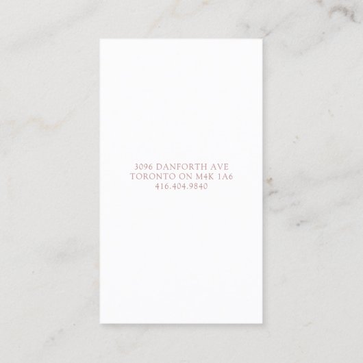 Modernes & elegantes Blumengestein Pinselstrich St Visitenkarte (Rückseite)