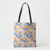 Modernes, elegantes Blumenmuster Tasche (Vorderseite)