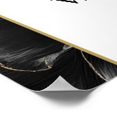 Modernes elegantes Blumenzitter Poster (Ecke)