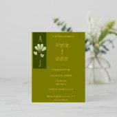 Modernes elegantes Bohemisches Olivenöl und Gold Folie Einladungspostkarte (Stehend vorne)