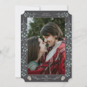 Modernes elegantes botanisches Foto Weihnachten (Vorderseite)