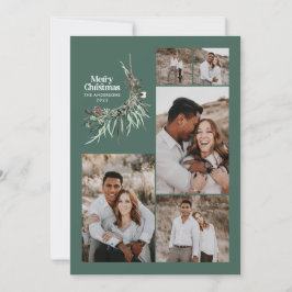 Modernes, elegantes botanisches Salbei-Grün mit me Feiertagskarte