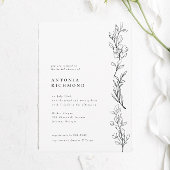 Modernes elegantes Brautparty der Wildblume Einladung