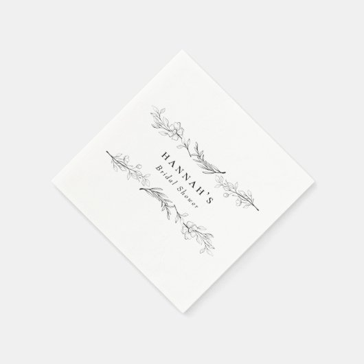 Modernes elegantes Brautparty der Wildblume Serviette (Ecke)