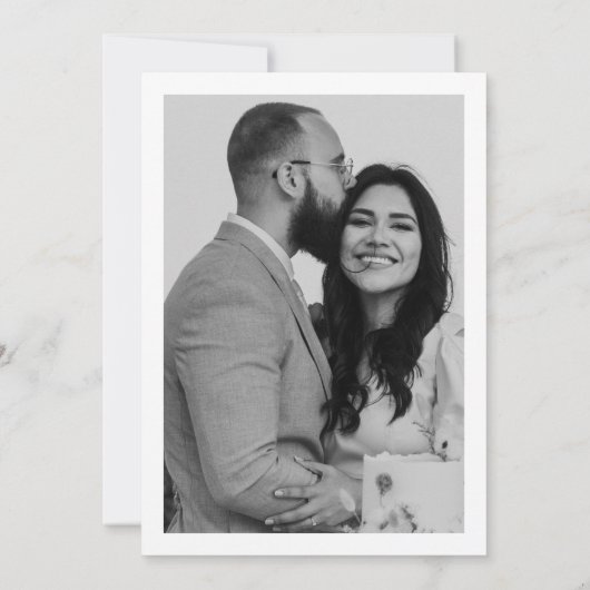 Modernes elegantes Brautparty Foto Einladung (Rückseite)