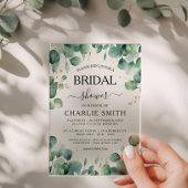 Modernes elegantes Brautparty im Grünen Acryleinladungen