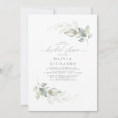 Modernes elegantes Brautparty im Grünen Einladung (Vorderseite)