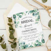 Modernes elegantes Brautparty im Grünen Einladung