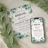 Modernes elegantes Brautparty im Grünen Einladung