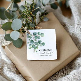 Modernes elegantes Brautparty im Grünen Geschenkanhänger