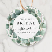 Modernes elegantes Brautparty im Grünen Geschenkanhänger (Vorderseite)