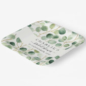 Modernes elegantes Brautparty im Grünen Pappteller (Gewinkelt)