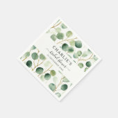 Modernes elegantes Brautparty im Grünen Serviette (Ecke)