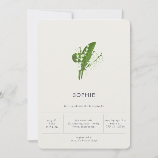 Modernes Elegantes Brautparty im Tessin Einladung (Vorderseite)