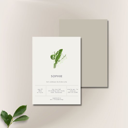 Modernes Elegantes Brautparty im Tessin Einladung