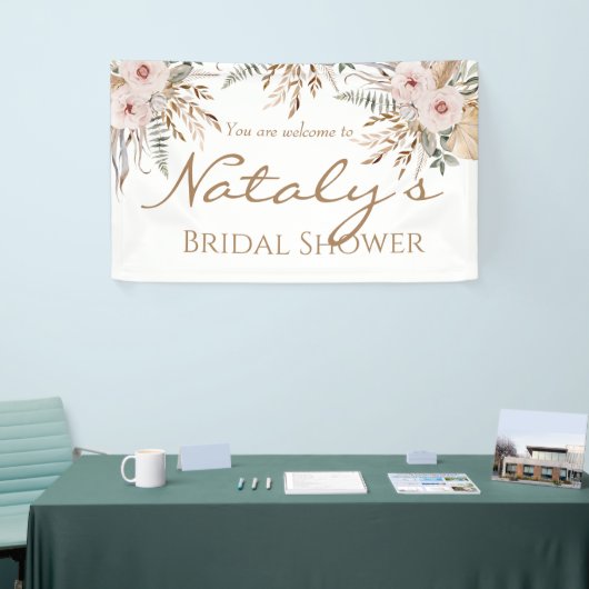 Modernes, elegantes Brautparty in Aquarellfarben Banner (Messeveranstaltung)