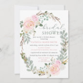 Modernes elegantes Brautparty in Rosa Einladung (Vorderseite)