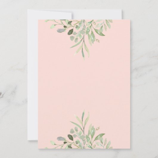 Modernes elegantes Brautparty in Rosa Einladung (Rückseite)