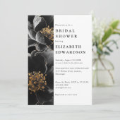 Modernes elegantes Brautparty mit Blumenmuster Einladung (Stehend Vorderseite)