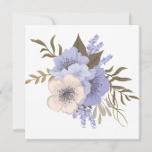 Modernes elegantes Brautparty mit floralen Farben Einladung (Rückseite)