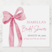 Modernes elegantes Brautparty mit rosafarbenem, ro Alkoholflaschenetikett (Einzelnes Label)