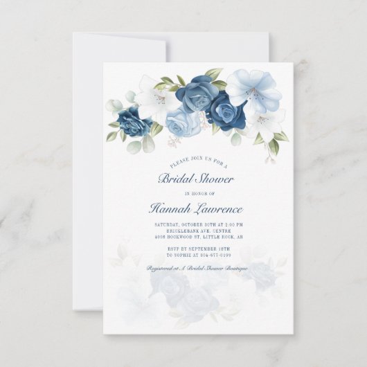 Modernes elegantes Brautparty Wasserfarben Einladung (Vorderseite)