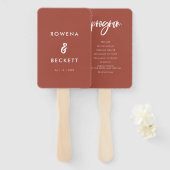 Modernes, elegantes Brautprogramm Fächer (Vorne und Hinten)