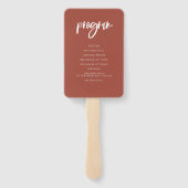 Modernes, elegantes Brautprogramm Fächer (Rückseite)