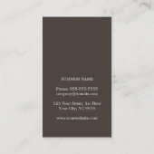 Modernes elegantes Brown Kraft Paper Consultant Visitenkarte (Rückseite)