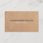 Modernes, elegantes Brown Printed KraftPaper Consu Visitenkarte (Vorderseite)