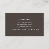 Modernes, elegantes Brown Printed KraftPaper Consu Visitenkarte (Rückseite)
