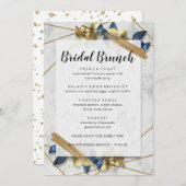 Modernes elegantes Brunch-Menü der Goldmedaille Menükarte (Vorne/Hinten)