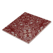Modernes Elegantes Burgund Terrazzo Fliese (Seite)