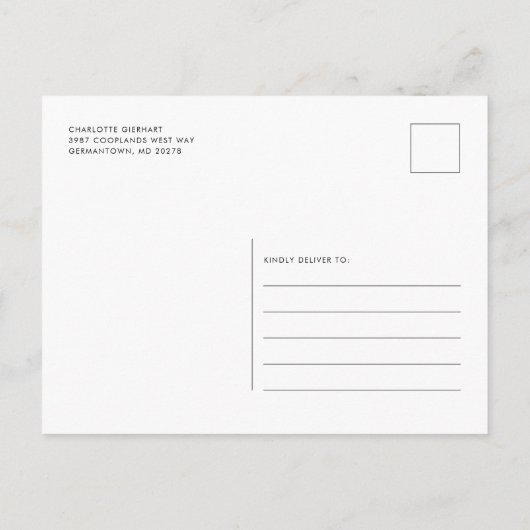 Modernes Elegantes Burgunder Blumengebirge Brautpa Einladungspostkarte (Rückseite)