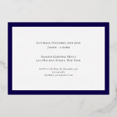 Modernes elegantes Business Holiday Party Gold Folieneinladung (Rückseite)