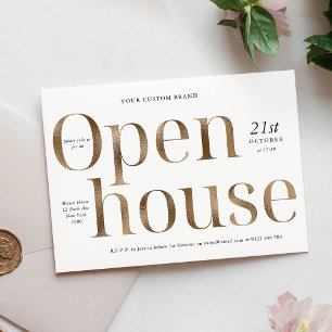 Modernes, elegantes Business Open House Einladung